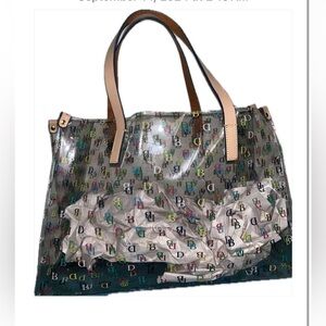 Dooney & Bourke Clear IT Medium Shopper School Beach Bag Purse Tote